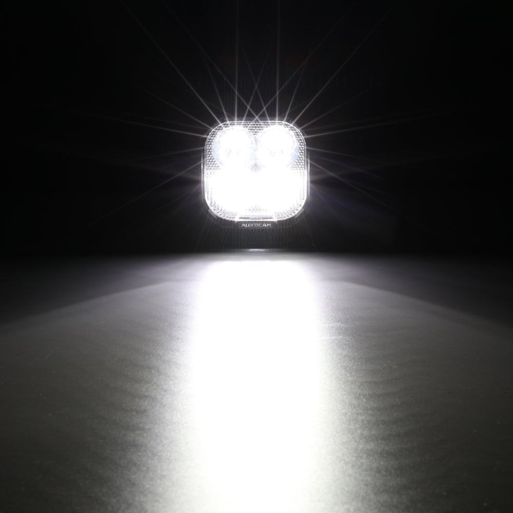 Auxbeam Color Play Series 3" RGB LED Pod Lights – 116W, Combo Beam, 8 Backlight Modes