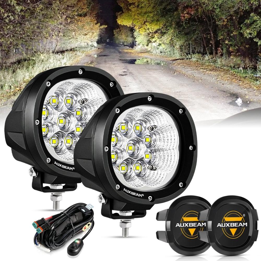 Auxbeam P4 Series 4" LED Driving Lights – 90W, 9,000LM, White Flood Beam