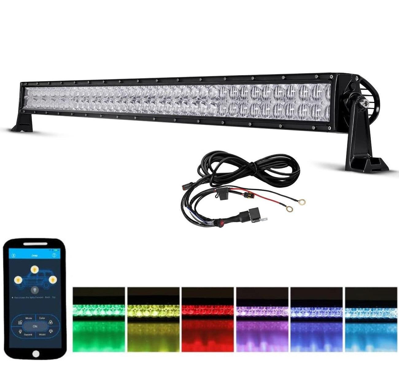 Auxbeam V-Series RGB Color-Changing 32"/42" LED Light Bar – Off-Road