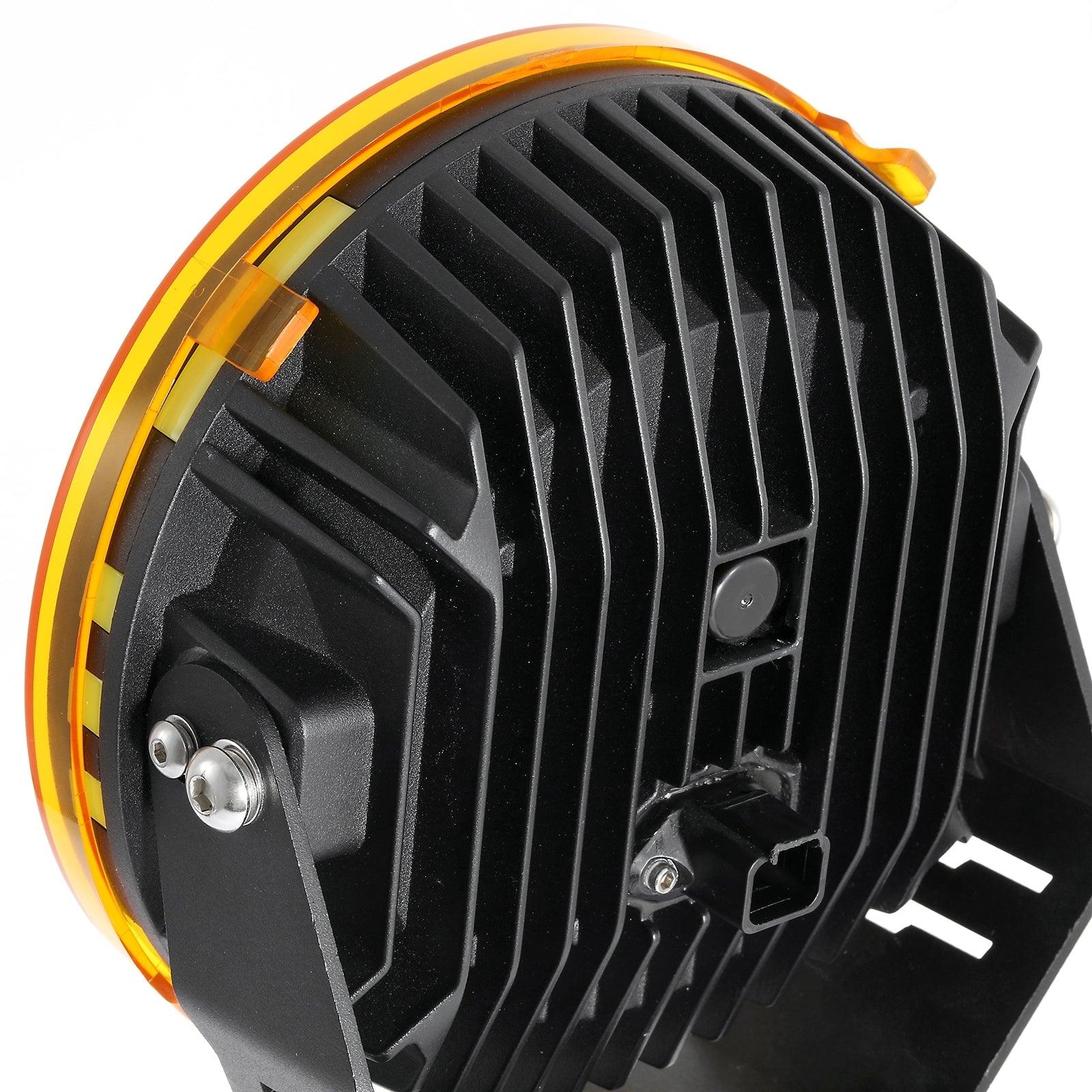Auxbeam 7" Round LED Light Covers – Amber (2-Pack)