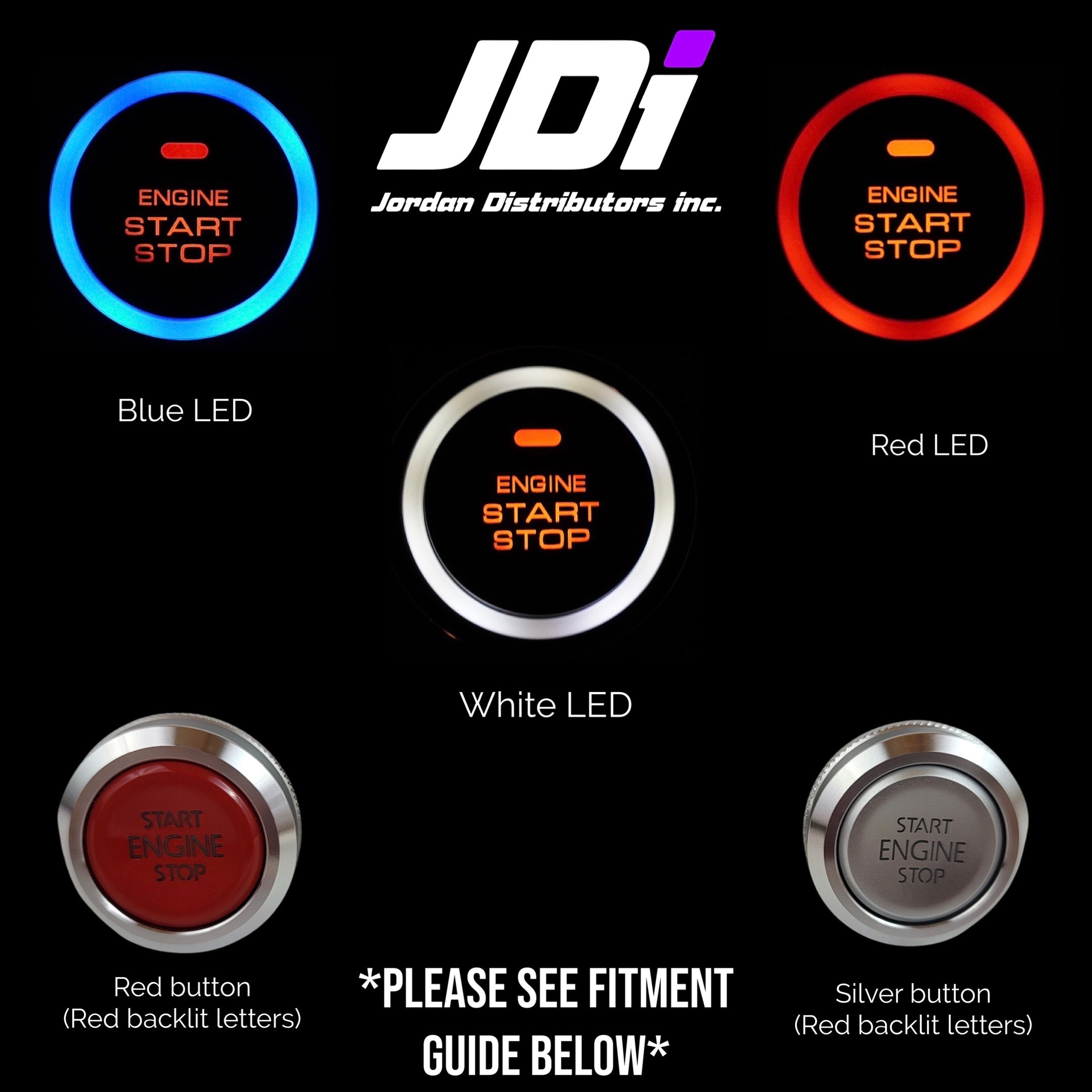 JDi Start Button Upgrade for Honda/Acura, Hyundai/Kia, Toyota/Lexus, Mitsubishi, and Universal