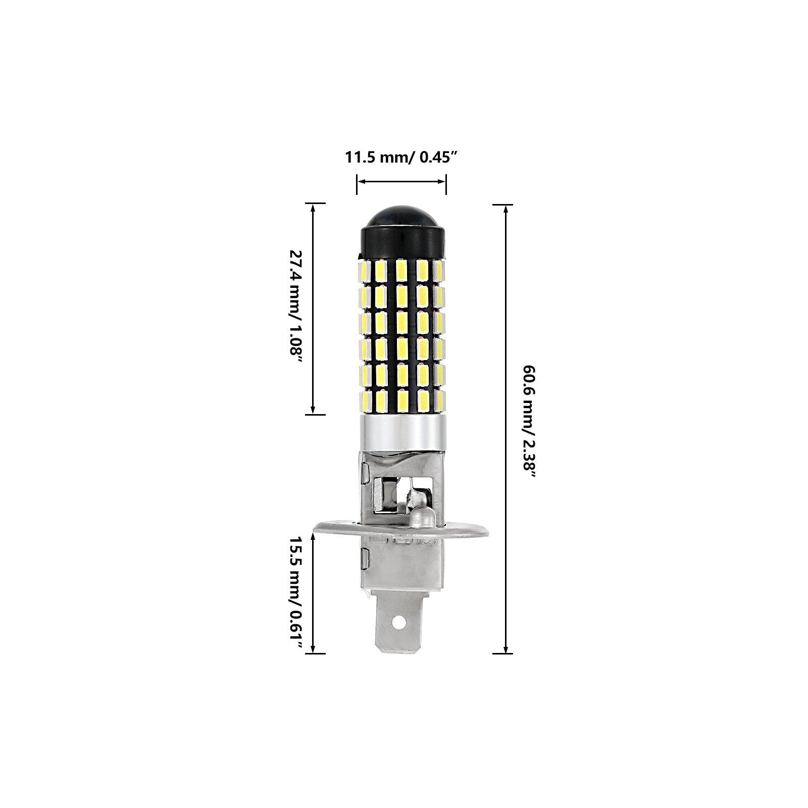 Auxbeam H1 LED Fog Light & DRL Bulbs – 6W, 2000LM, 6500K White (2 Pack)