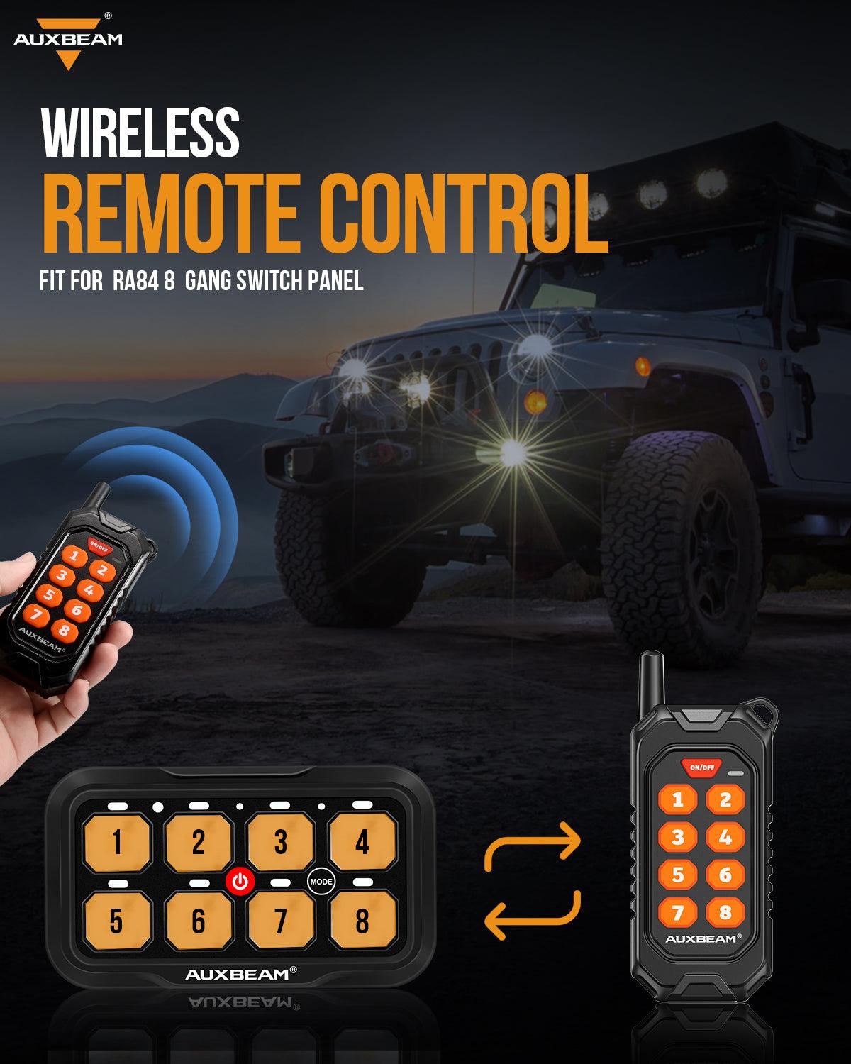 Auxbeam 8-Gang Wireless Remote Control – For RC-800 / RA84 Switch Panels