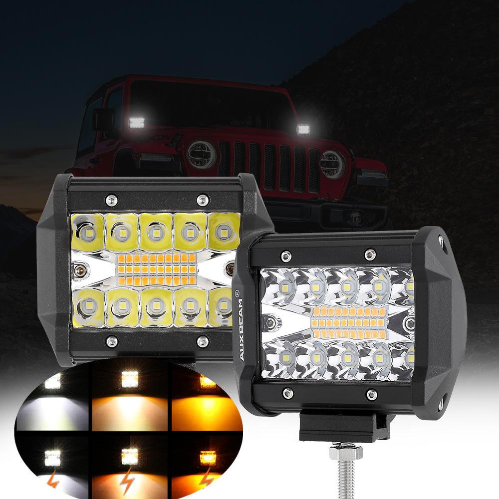 Auxbeam 6 Modes Series LED Light Bar – 4", 12", White & Amber