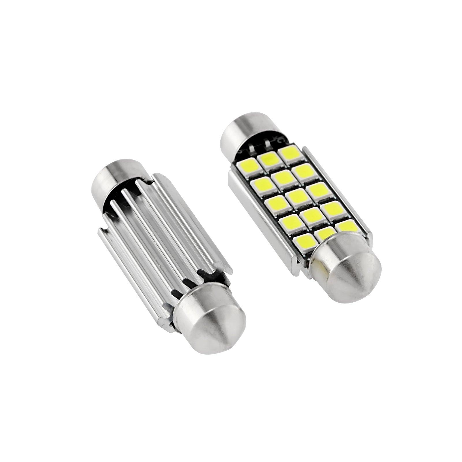 Auxbeam 41mm Festoon LED Interior Light Bulbs – 578 / 211-2 / 212-2 / 214-2, 2.7W, 500LM, 6500K White (2 Pack)