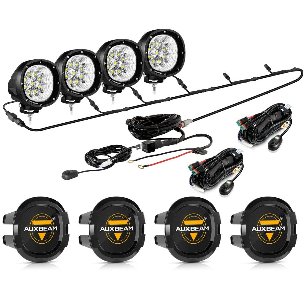 Auxbeam P4 Series 4" LED Driving Lights – 90W, 9,000LM, White Flood Beam