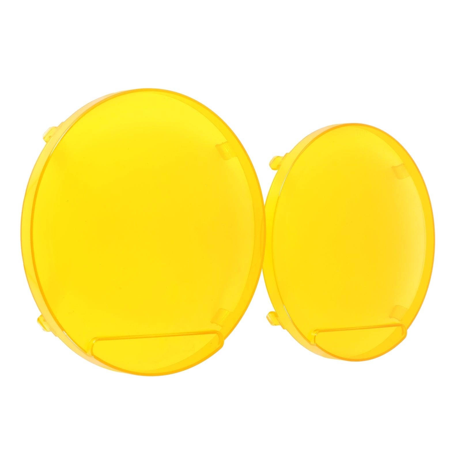 Auxbeam 9" Round LED Light Covers – Amber (2-Pack)