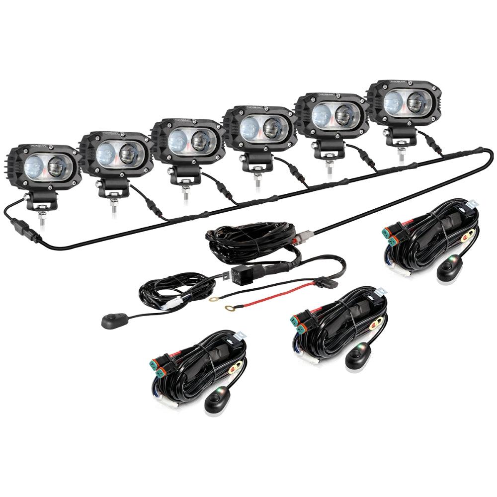 Auxbeam R4 Series 4" 60W LED Pod Lights – Spot Beam, White Driving Lights