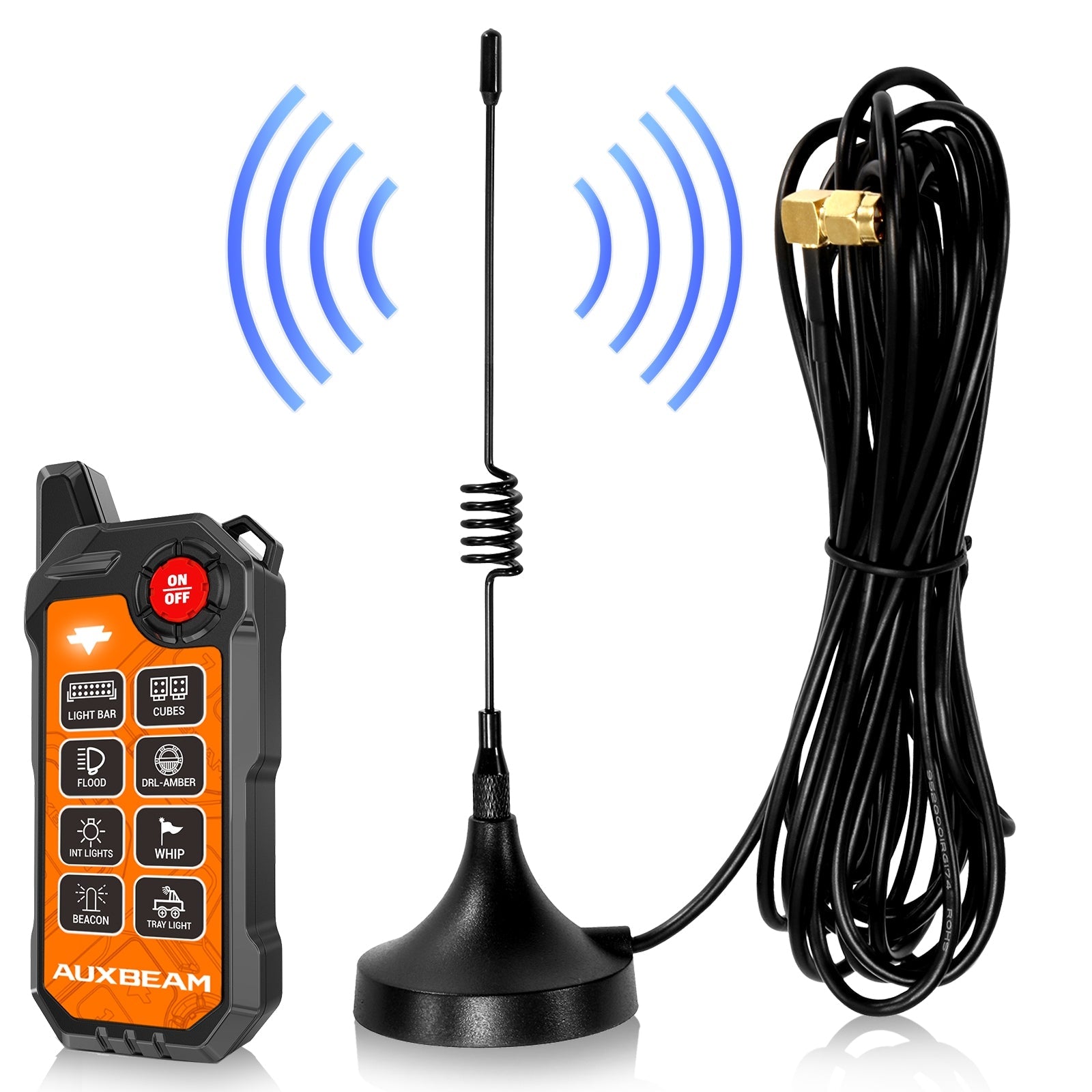 Auxbeam 8 Gang Wireless Remote Control Only for KS-80 Knob Switch Panel