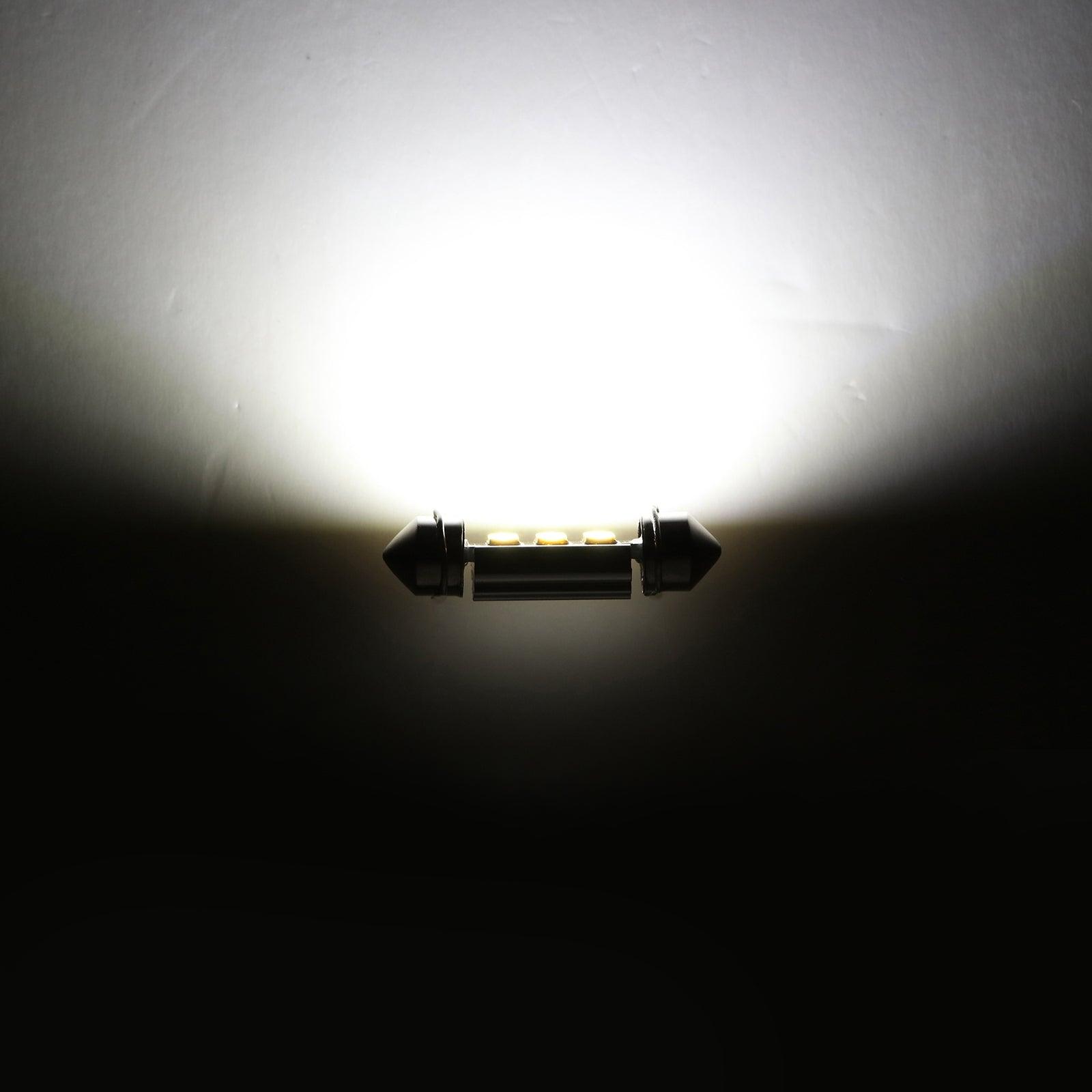 Auxbeam 36mm DE3174 Festoon LED Interior Light Bulbs – 2.7W, 300LM, 6500K White (2 Pack)