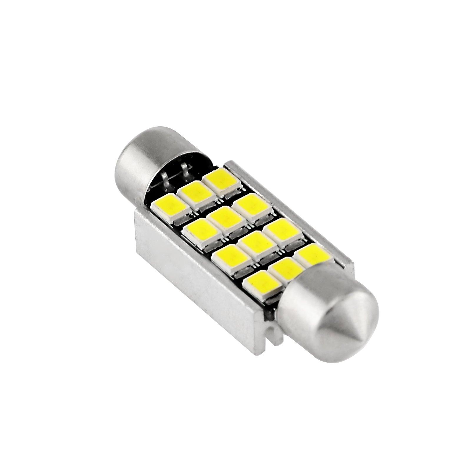 Auxbeam 39mm DE3174 Festoon LED Interior Light Bulbs – 2.7W, 400LM, 6500K White (2 Pack)
