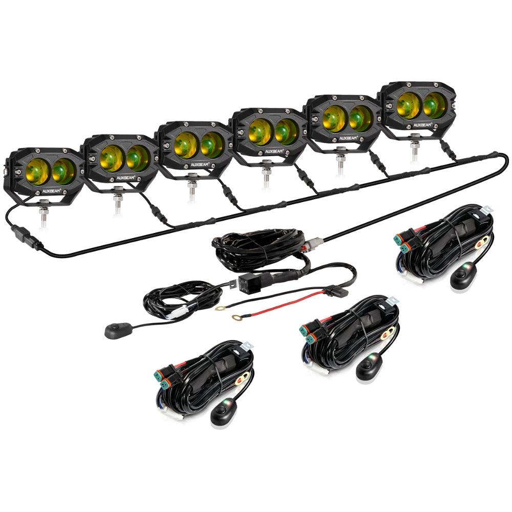 Auxbeam R4 Series 4" LED Pods – 60W, Amber Spot Beam