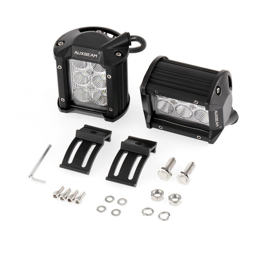 Auxbeam Classic-SM Series 4" LED Pod Lights – Dual Row, 6000K White, Spot/Flood Beam