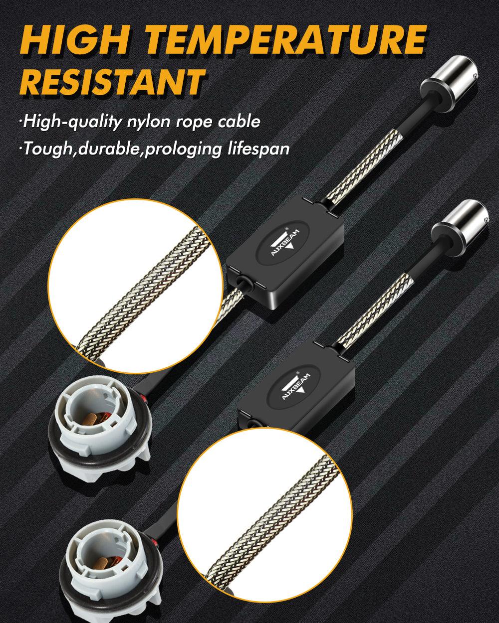 Auxbeam 1157 C8 Model CANBUS Decoder Resistors – Anti-Flicker, Hyper Flash Fix, Turn Signal Error Code Removal (2 Pack)