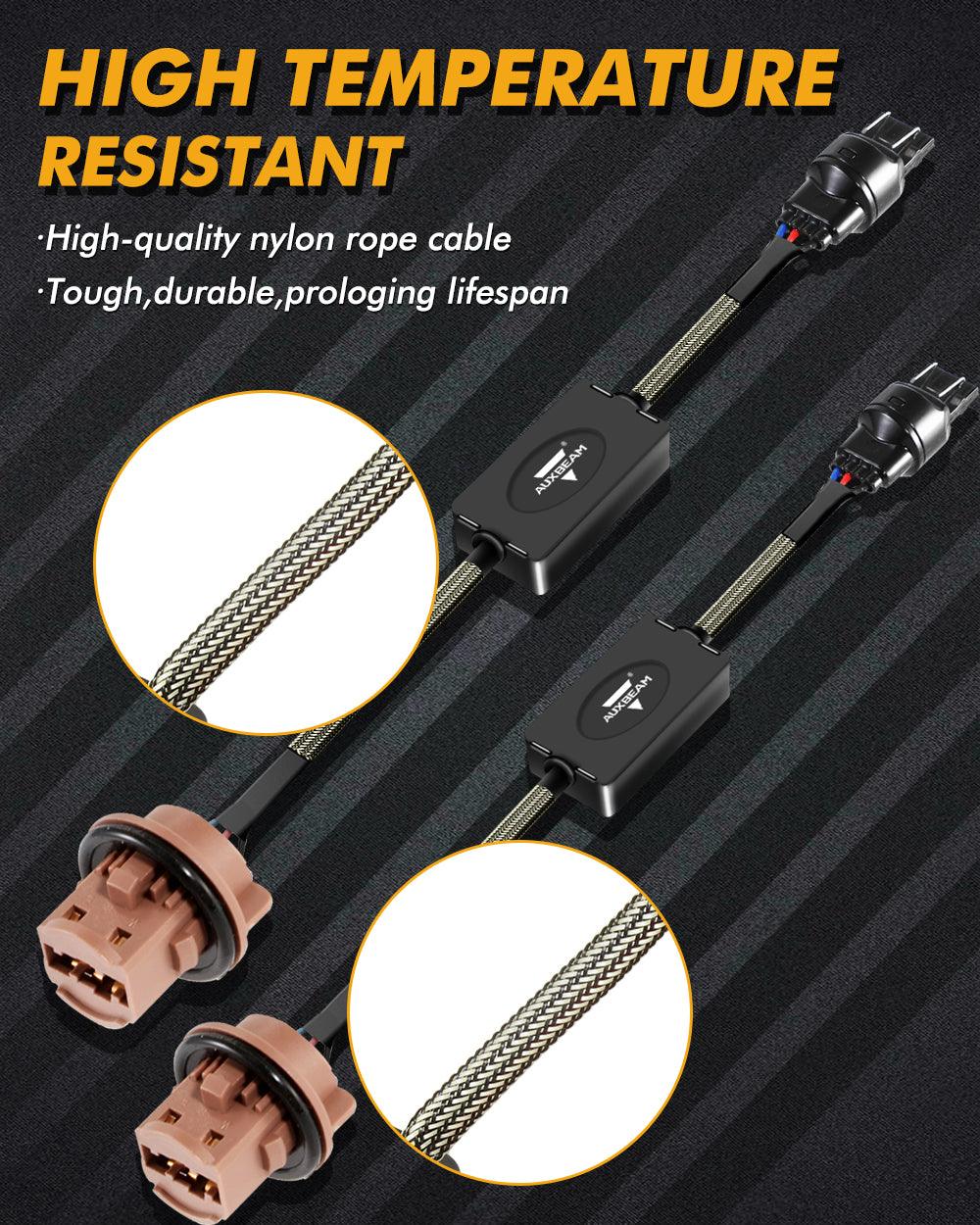 Auxbeam 7443 C8 Model CANBUS Decoder Resistors – Anti-Flicker, Hyper Flash Fix, Turn Signal Error Code Removal (2 Pack)