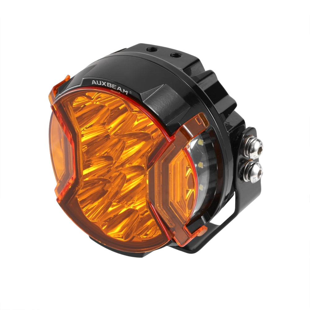 Auxbeam V-ULTRA Series LED Pod Light Covers – 3"/5"/7"/9", Dark Amber