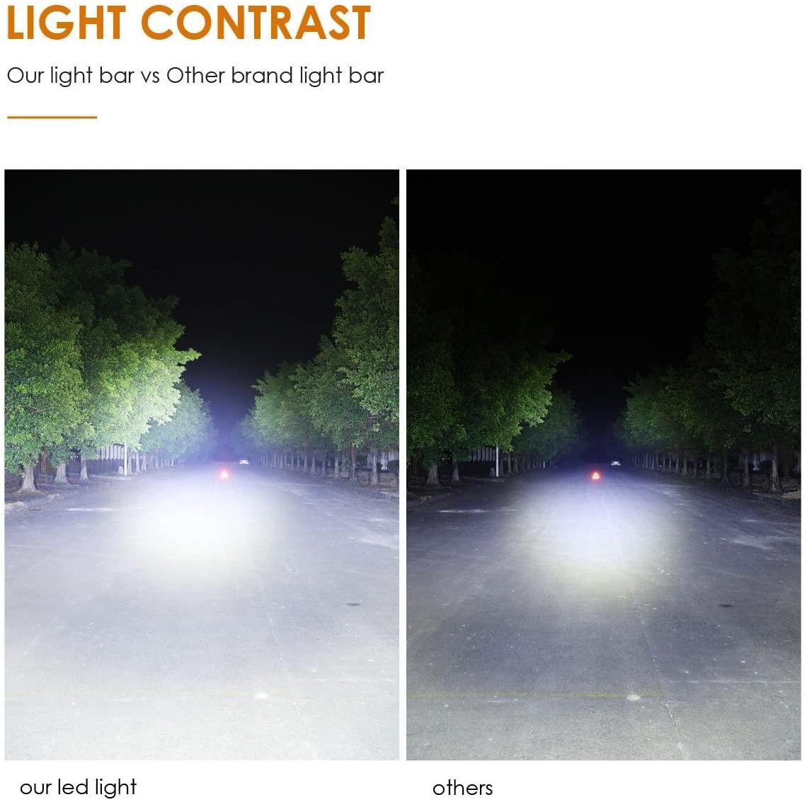 Auxbeam 5D Series LED Light Bar – 22", Straight or Curved, Double Row, Combo Beam