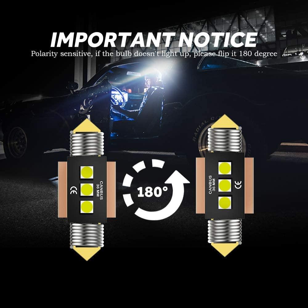 Auxbeam CANBUS Festoon LED Bulbs – Interior Dome, Map & License Plate Lights