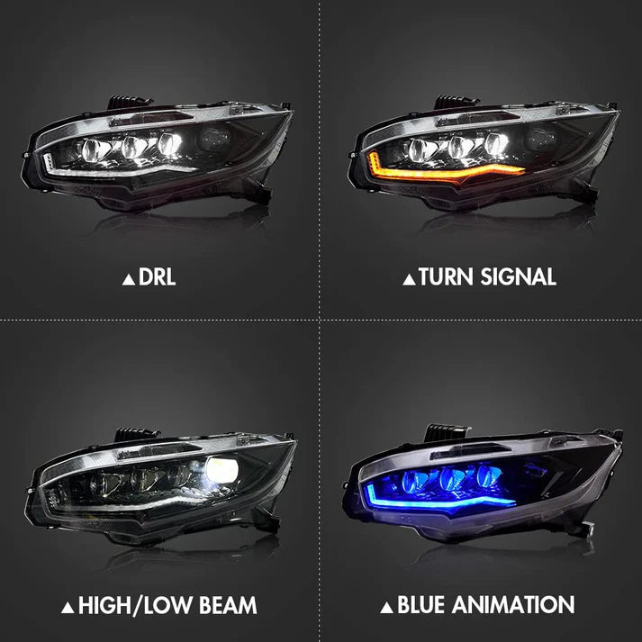 TSP LED Head Lights for 2016+ Honda Civic [FC/FK]