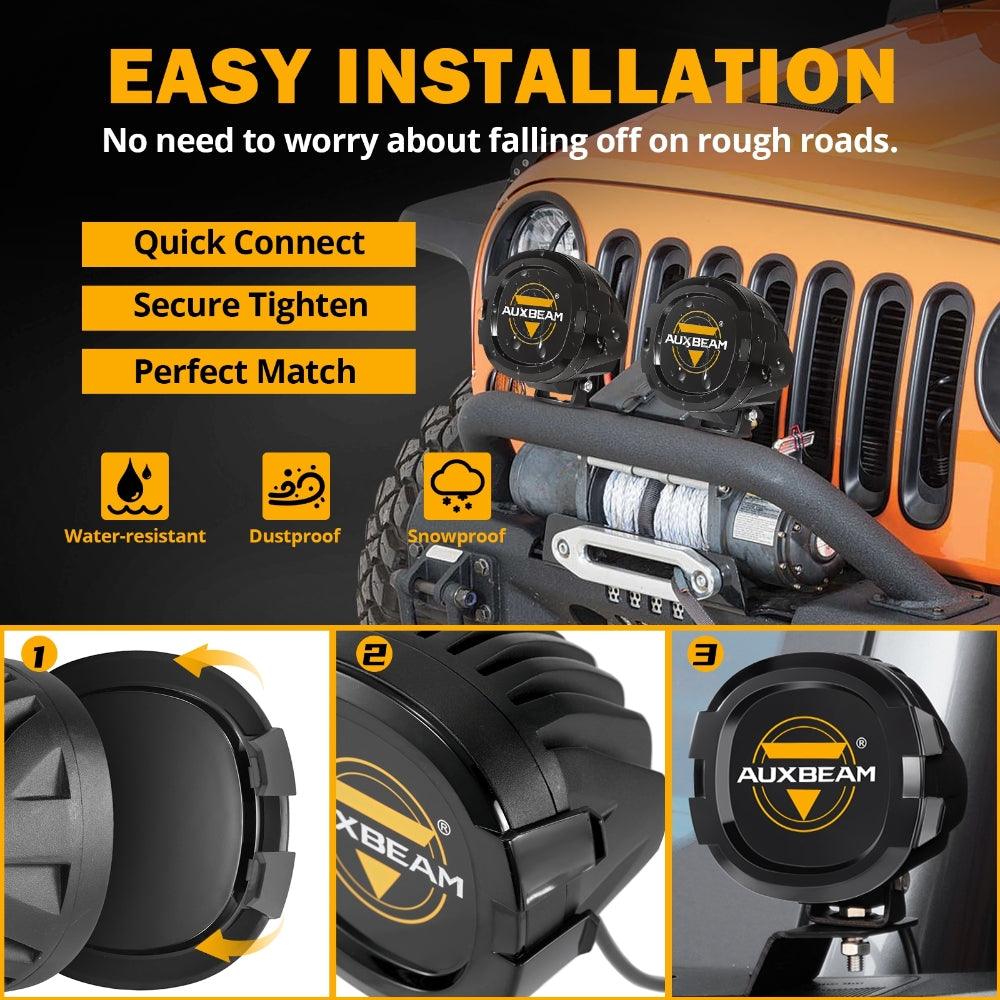 Auxbeam P4 Series 4" LED Pod Light Covers – Black