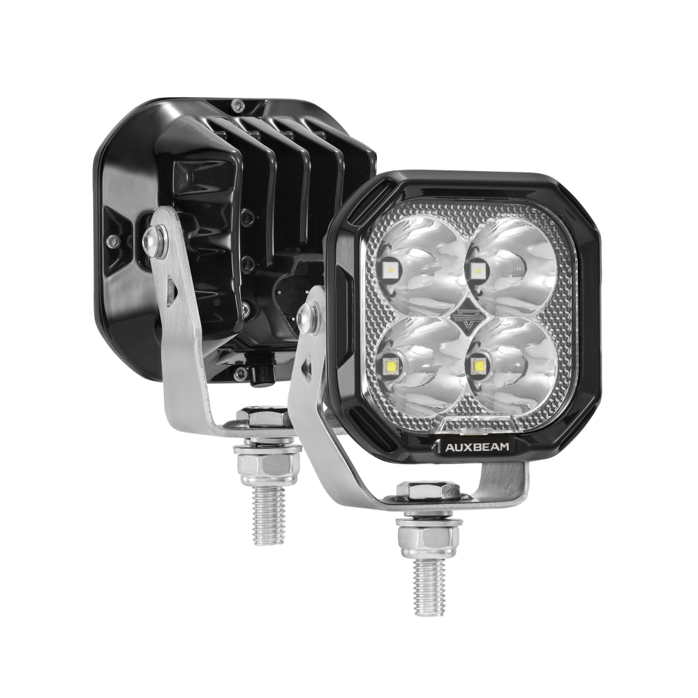 Auxbeam Color Play Series 3" RGB LED Pod Lights – 116W, Spot Beam, 8 Backlight Modes