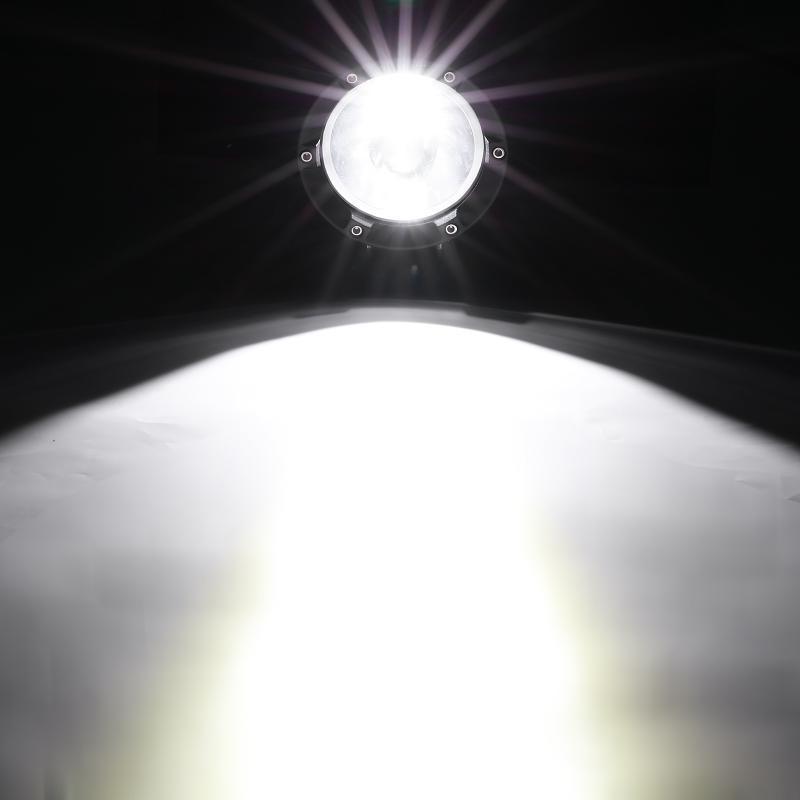 Auxbeam C4 Series 4" 100W Round LED Driving Lights – Spot Beam, White LED Pods