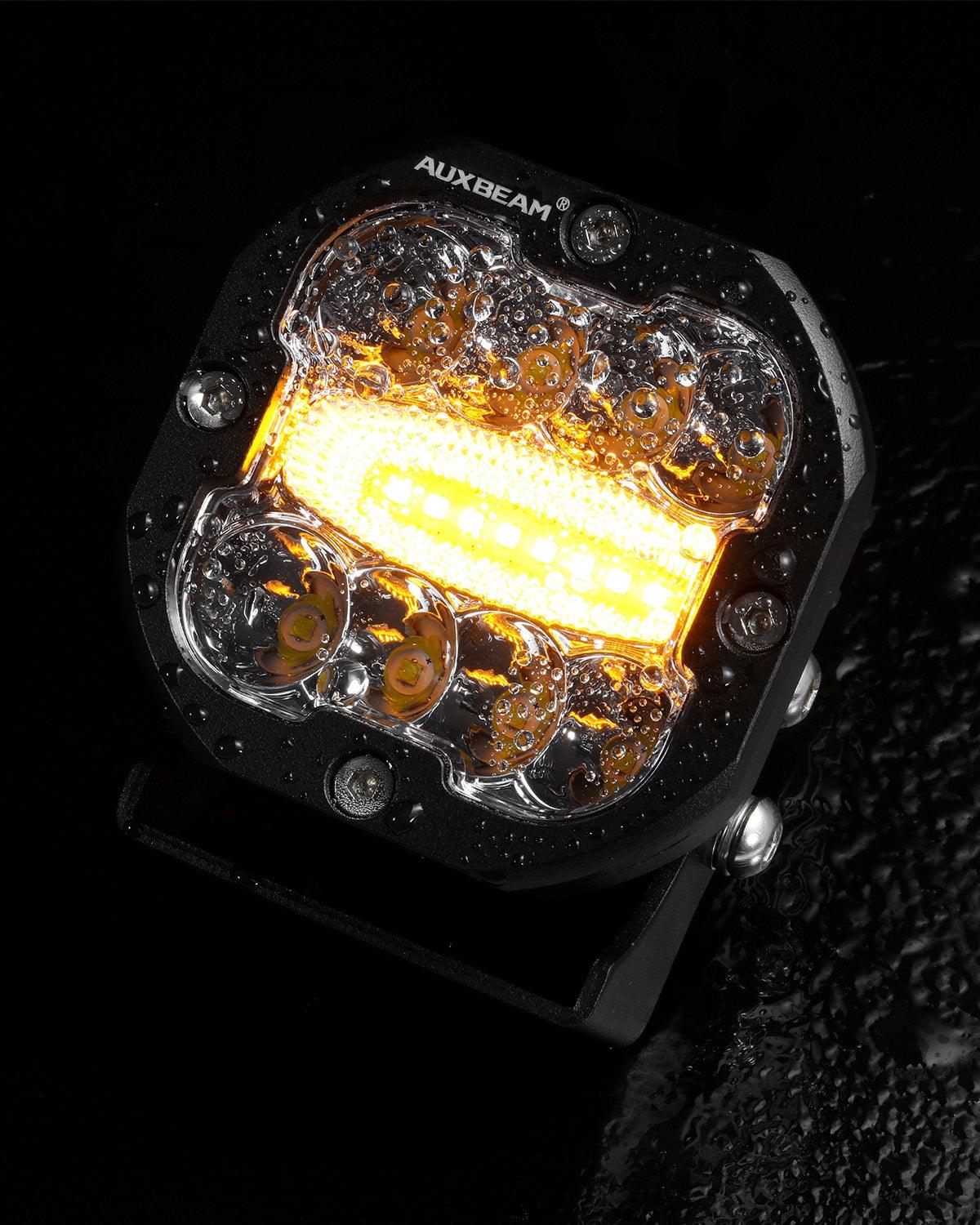 Auxbeam XP-ULTRA Series 3" LED Pods – 96W, 9,600LM, White/Amber, 6 Modes