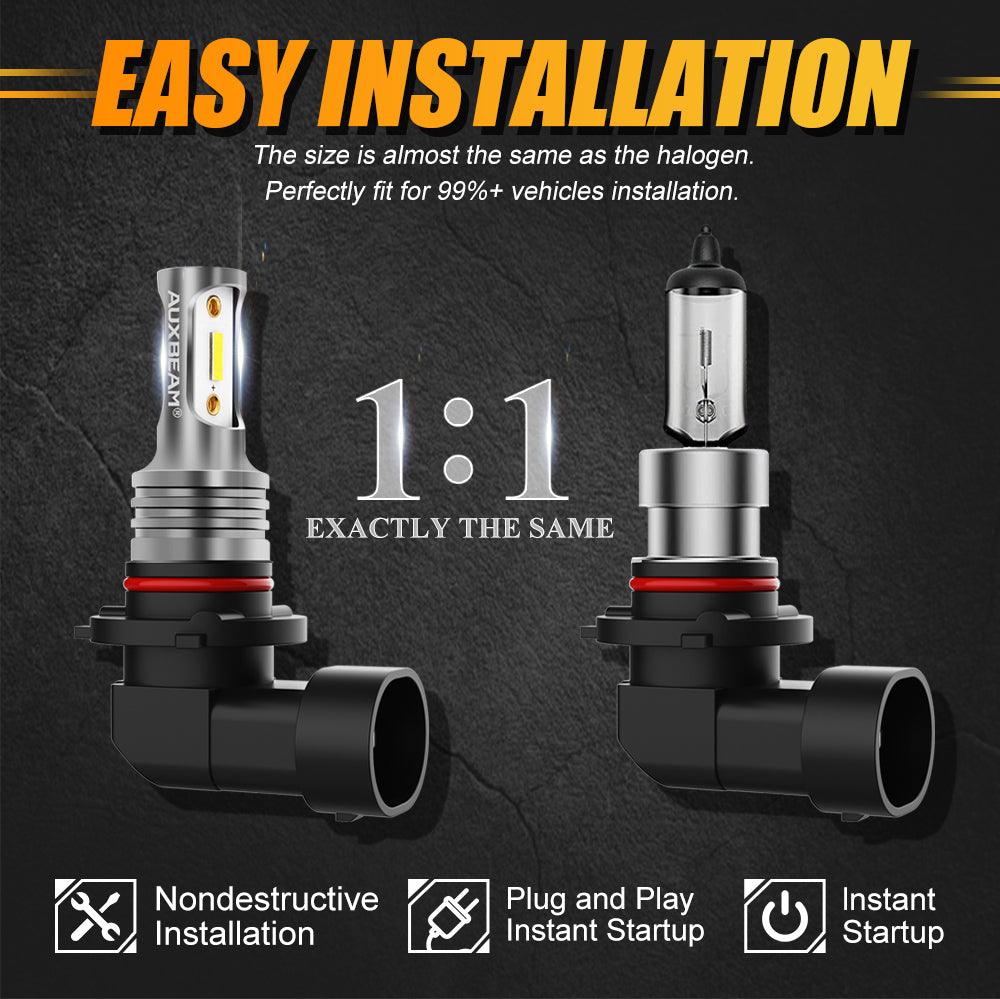 Auxbeam 9006 / HB4 GC3 LED Fog Light & DRL Bulbs – 8000LM, White Light (2 Pack)