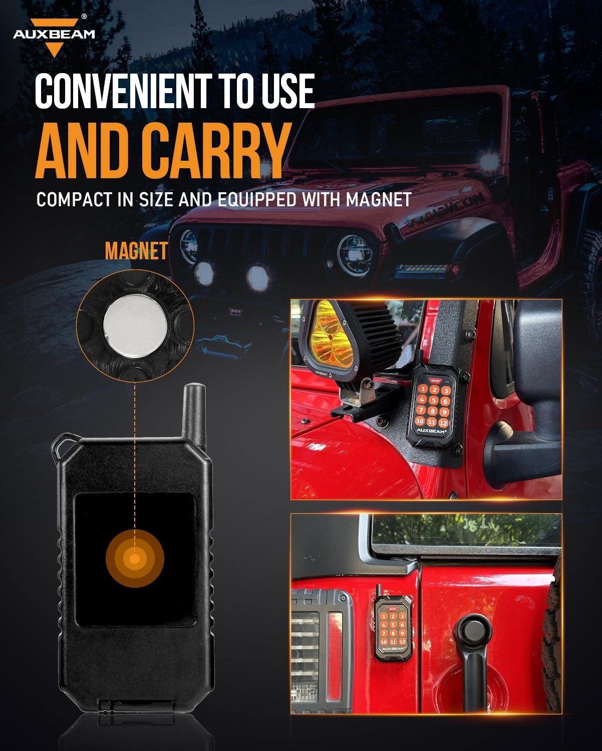 Auxbeam 12-Gang Wireless Remote Control – For AC-1200 Switch Panel