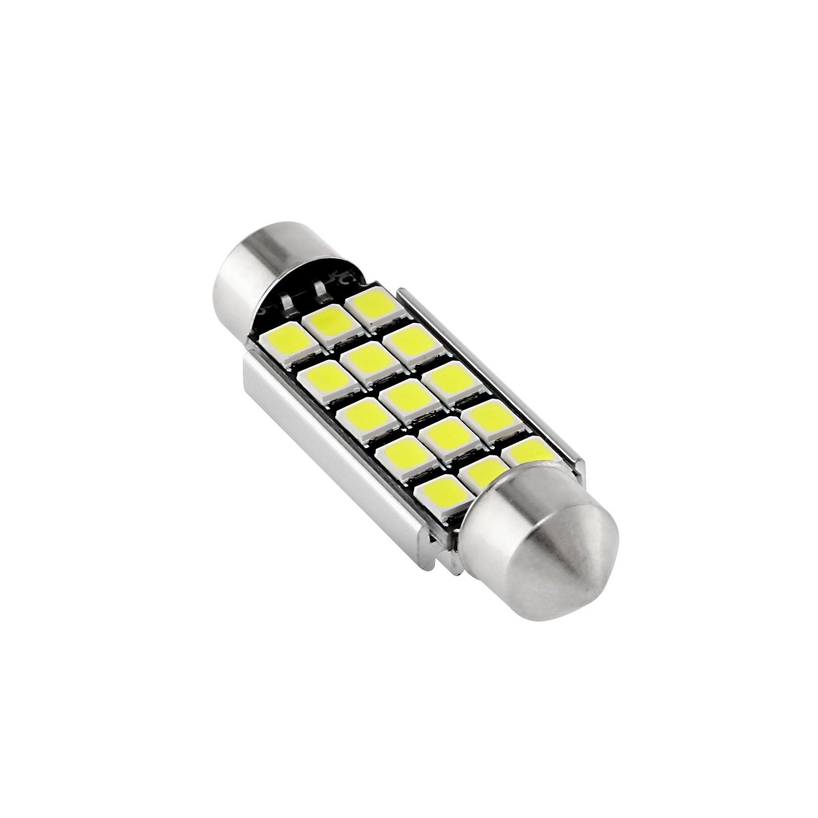 Auxbeam 41mm Festoon LED Interior Light Bulbs – 578 / 211-2 / 212-2 / 214-2, 2.7W, 500LM, 6500K White (2 Pack)
