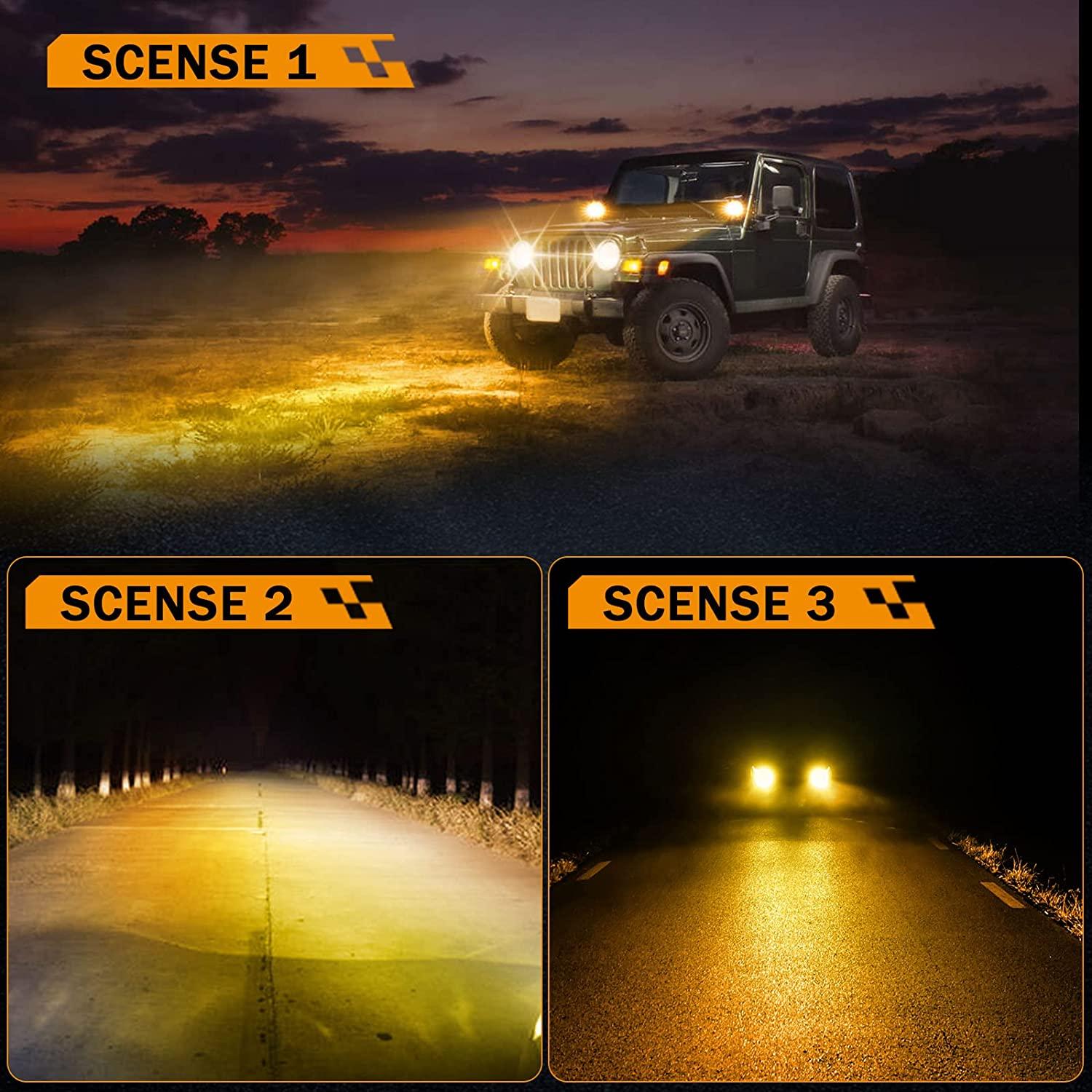 Auxbeam P4 Series 4" LED Driving Lights – 90W, 9,000LM, 6 Modes