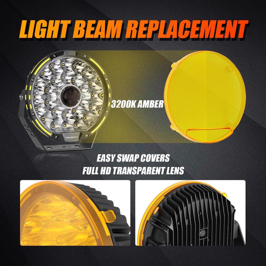 Auxbeam 360-PRO Series 9" LED Off Road Driving Lights – 270W, 37,776LM
