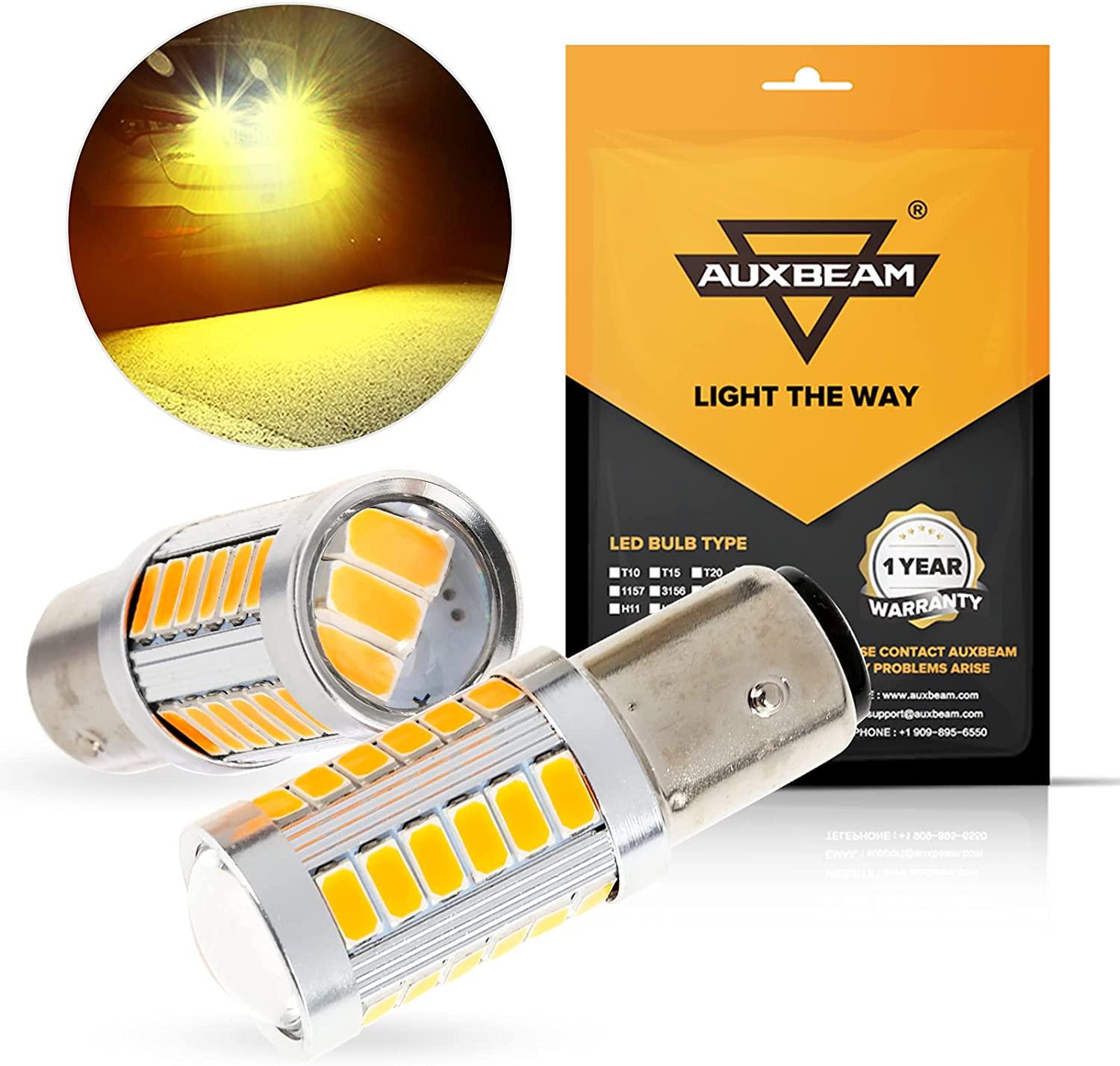 Auxbeam 33-Piece 3020 SMD LED Bulbs – Cool White / Amber / Red, 8000LM, Brake/Reverse/Parking/Tail/Turn Signal Lights