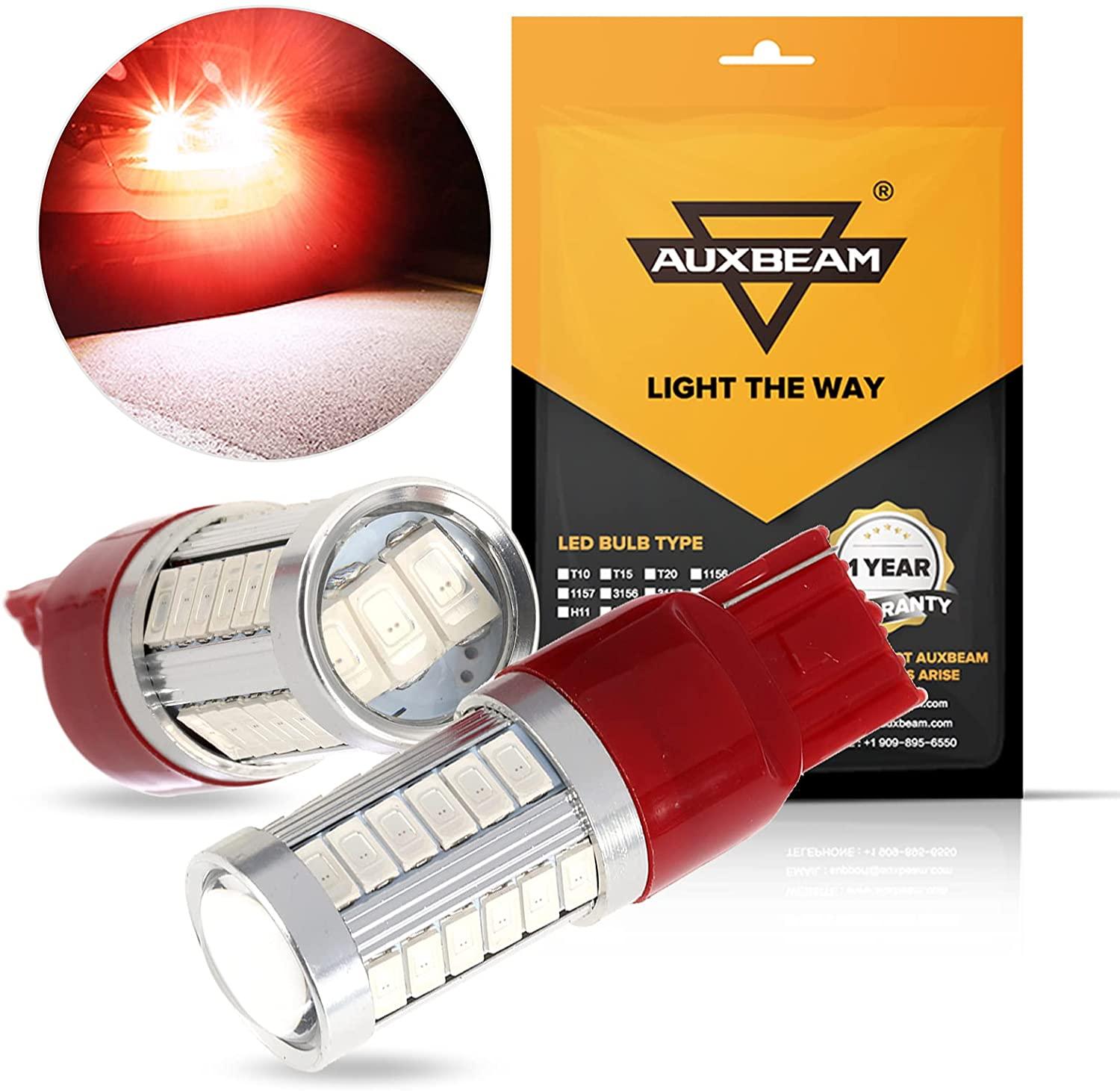 Auxbeam 33-Piece 3020 SMD LED Bulbs – Cool White / Amber / Red, 8000LM, Brake/Reverse/Parking/Tail/Turn Signal Lights