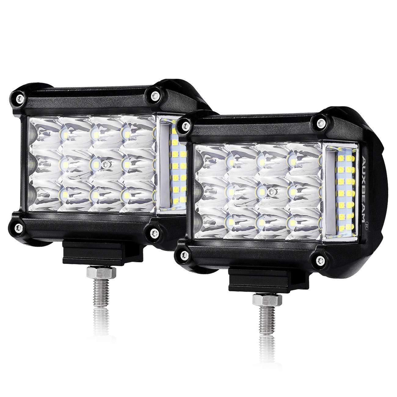 Auxbeam 4" 36W Side Shooter LED Pods – Combo Beam for SUV, ATV, UTV, Truck, Pickup & Boat (2 Pack)