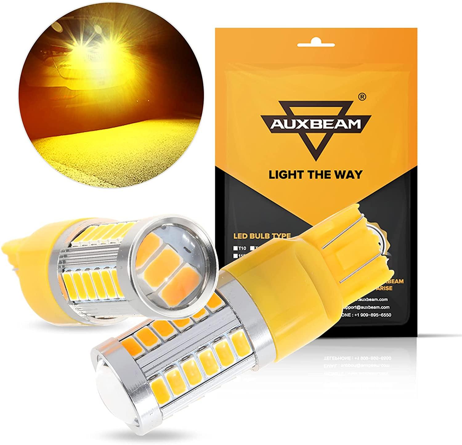 Auxbeam 33-Piece 3020 SMD LED Bulbs – Cool White / Amber / Red, 8000LM, Brake/Reverse/Parking/Tail/Turn Signal Lights