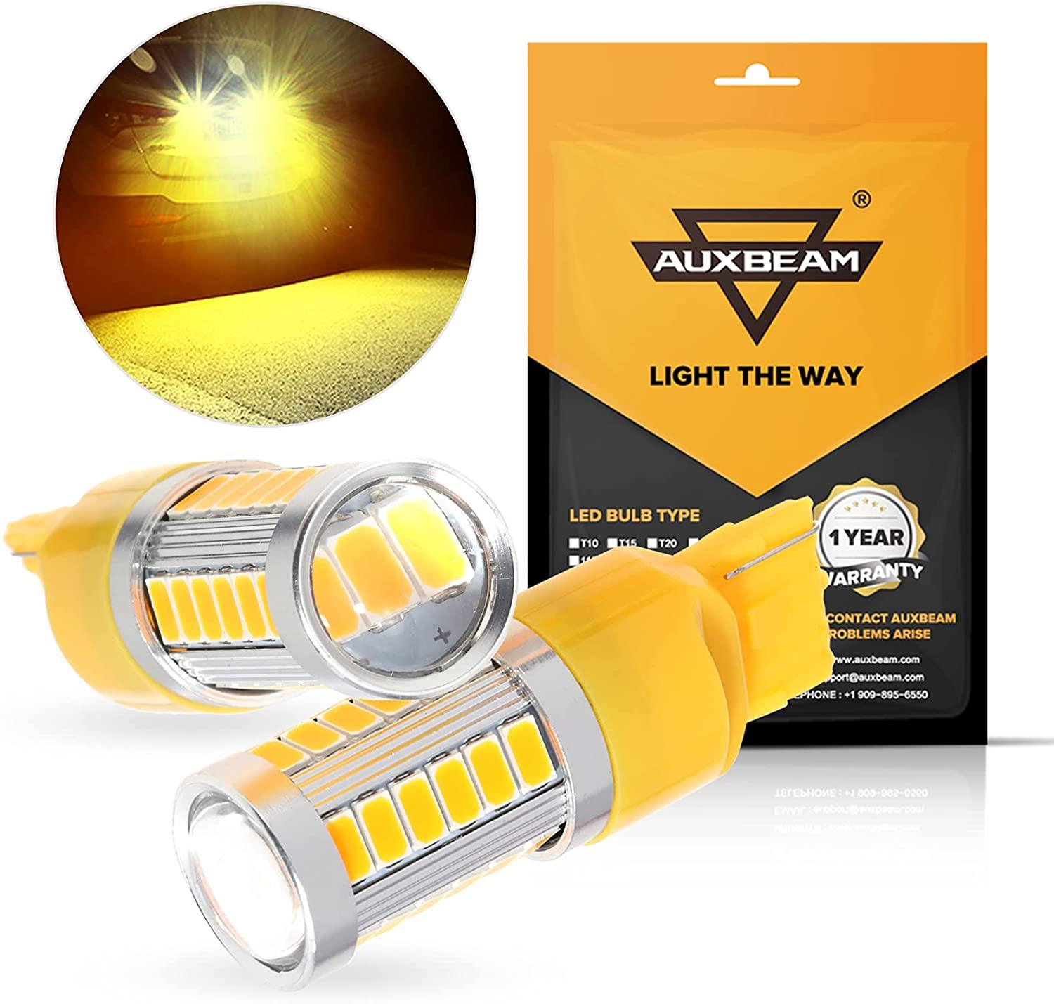 Auxbeam 33-Piece 3020 SMD LED Bulbs – Cool White / Amber / Red, 8000LM, Brake/Reverse/Parking/Tail/Turn Signal Lights