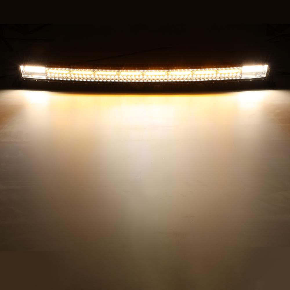 Auxbeam 6 Modes Series 42" LED Light Bar – Curved, White & Amber, Off-Road