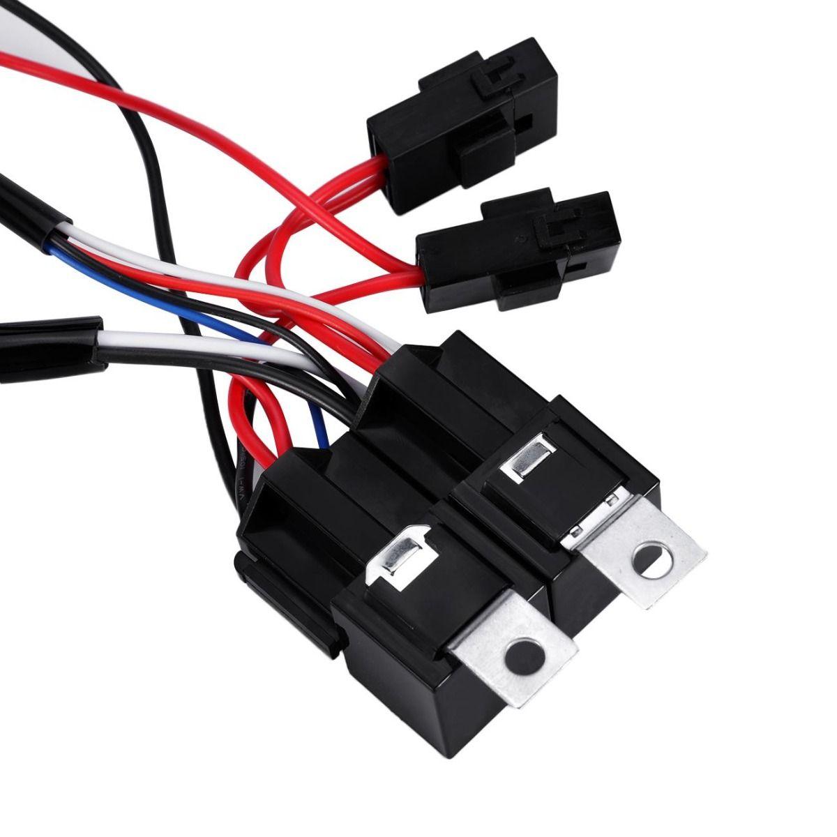 Auxbeam LED Light Bar Wiring Harness – 40A Relay, Fuse, On/Off Switch (1 Lead, 14AWG, Up to 300W)