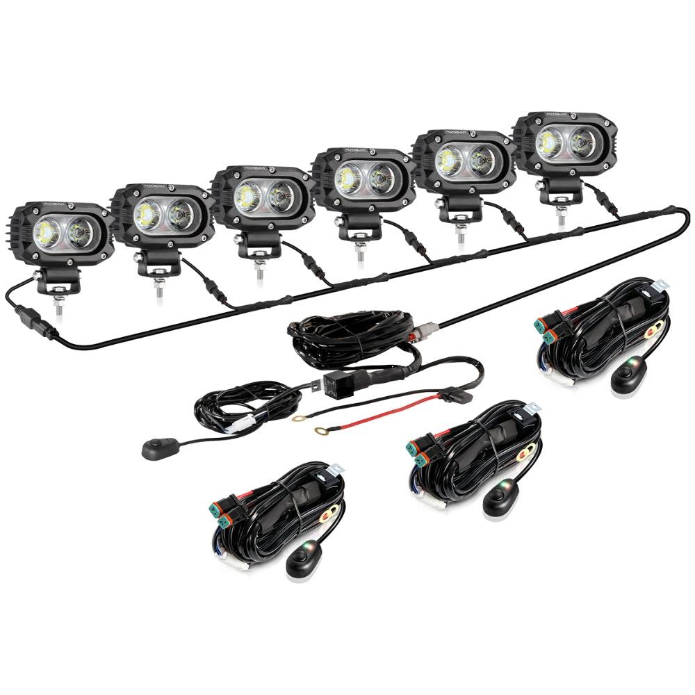 Auxbeam R4 Series 4" LED Pod Lights – 60W, White Flood Beam