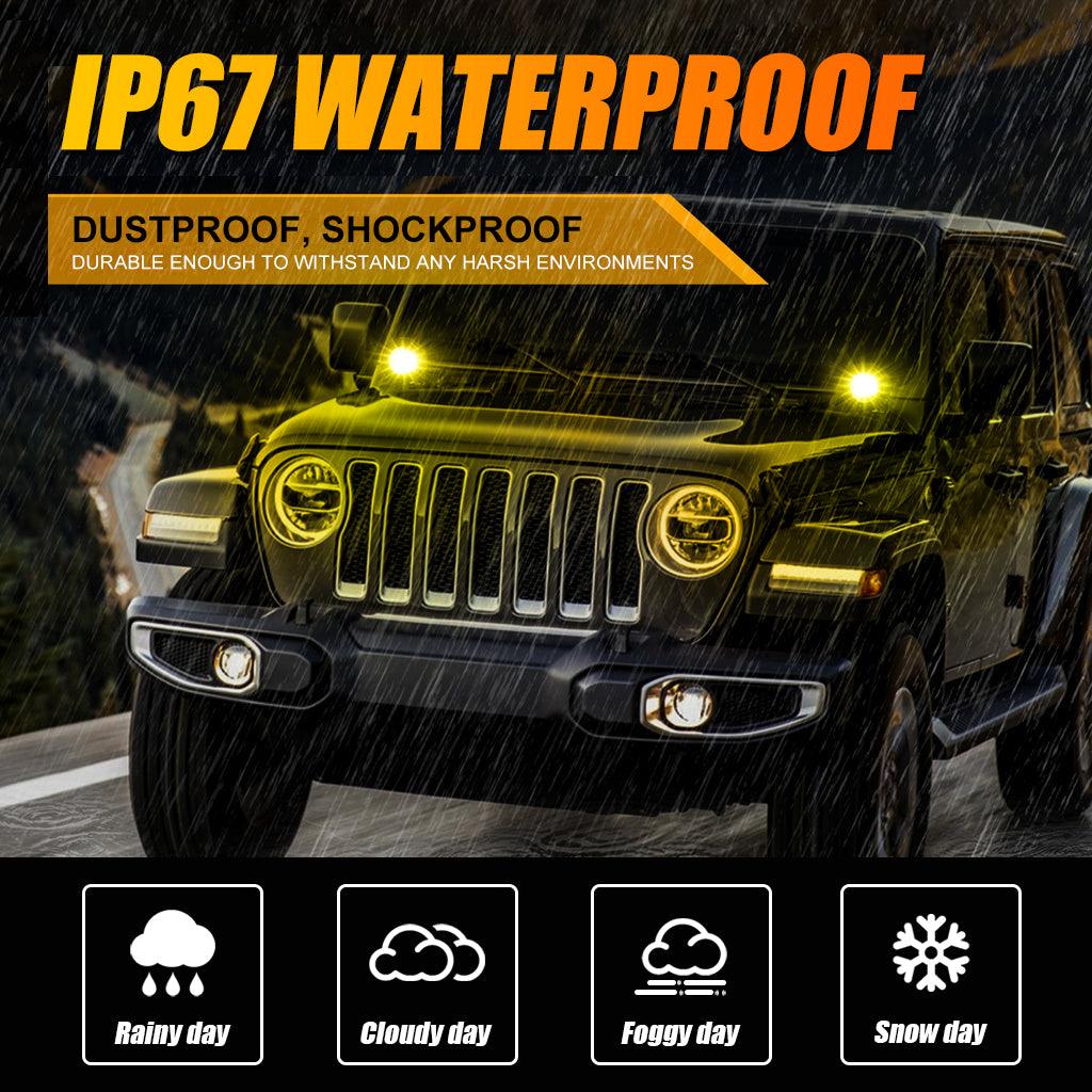 Auxbeam R4 Series 4" LED Pods – 60W, Amber Spot Beam