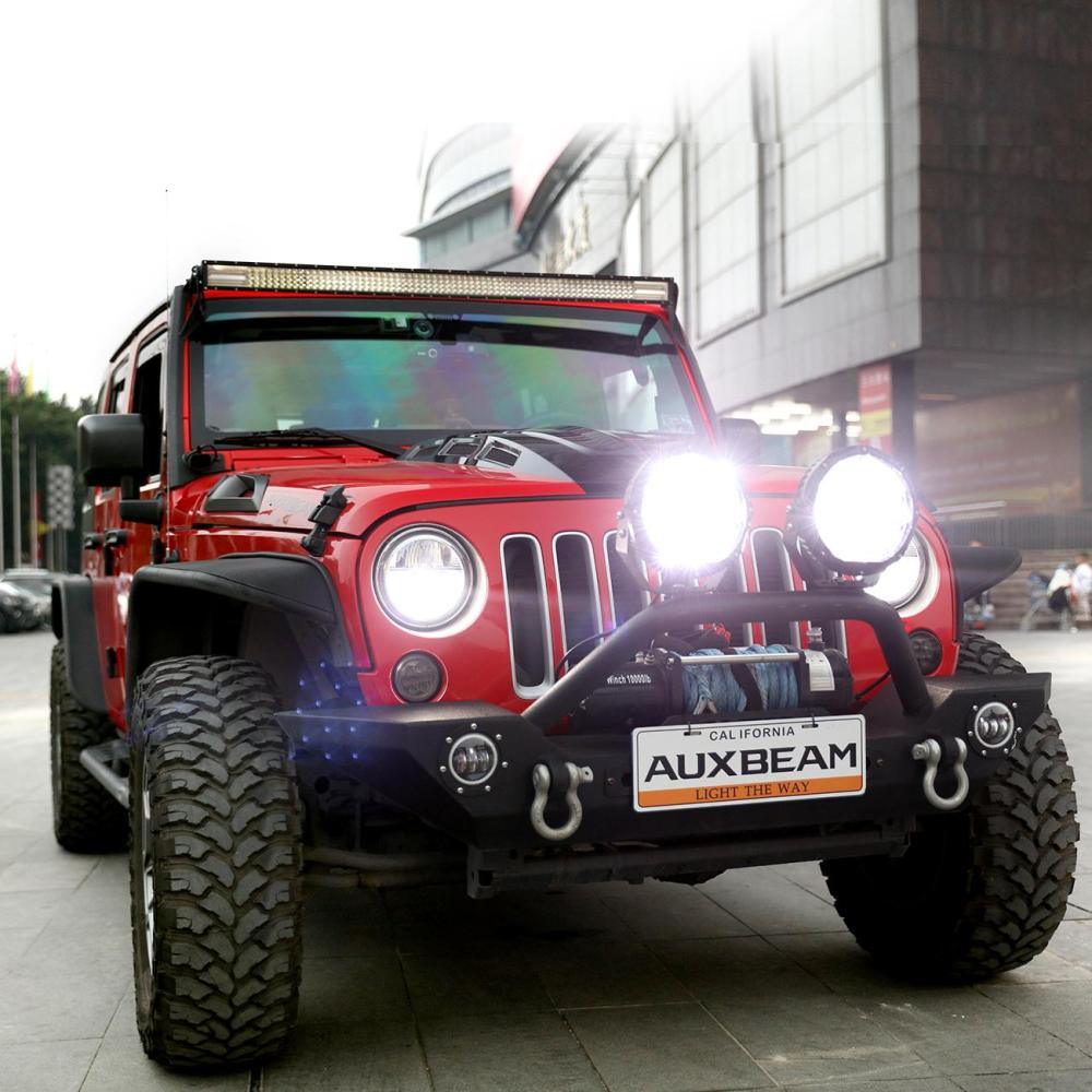 Auxbeam 8.5" 150W Round LED Driving Lights – Spot Beam, Off-Road (2 Pack)