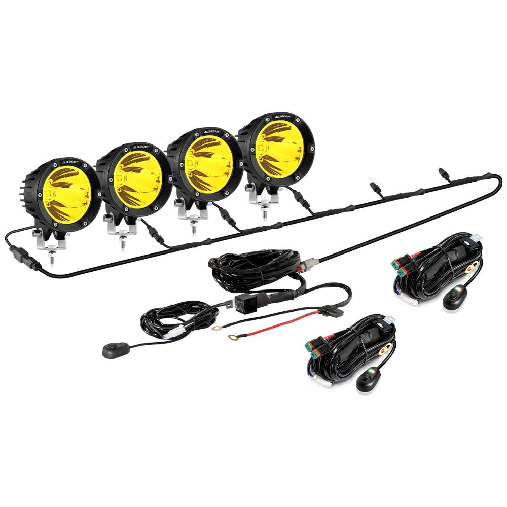 Auxbeam C4 Series 4" LED Pods – 100W, Amber Spot Beam