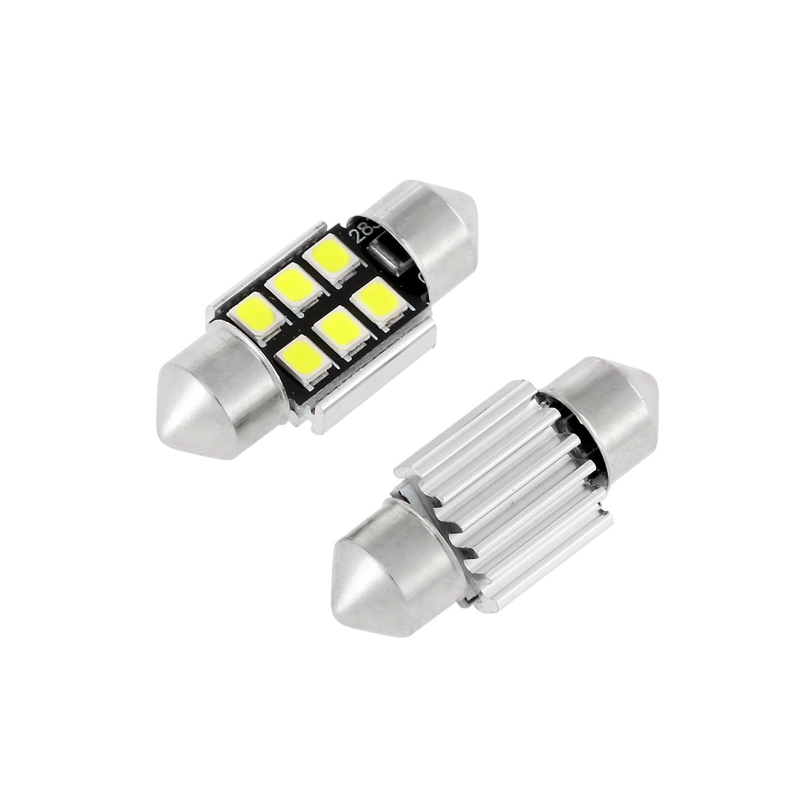 Auxbeam 31mm DE3175 / DE3021 / DE3022 Festoon LED Interior Light Bulbs – 2.7W, 200LM, 6500K White (2 Pack)