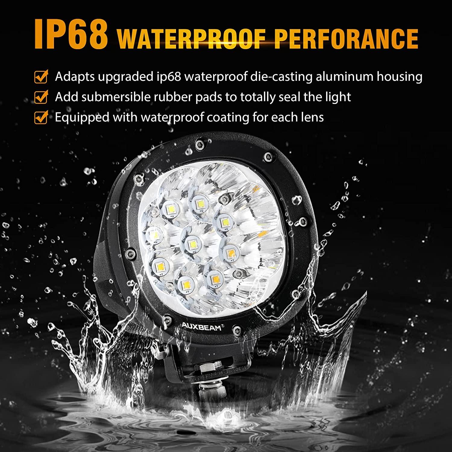 Auxbeam P4 Series 4" LED Driving Lights – 90W, 9,000LM, 6 Modes
