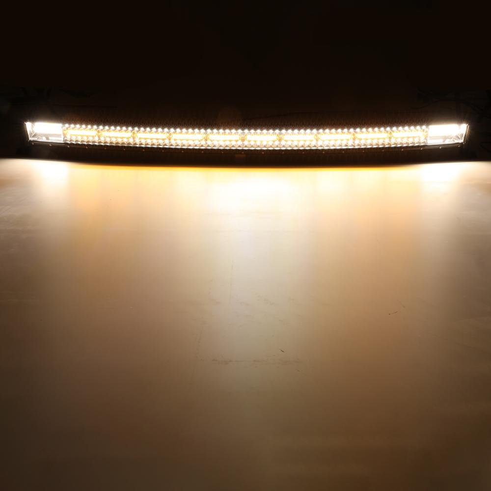 Auxbeam 6 Modes Series 50" LED Light Bar – Curved, White & Amber, Off-Road