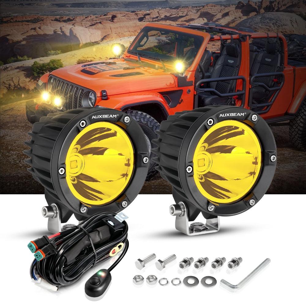 Auxbeam C4 Series 4" LED Pods – 100W, Amber Spot Beam