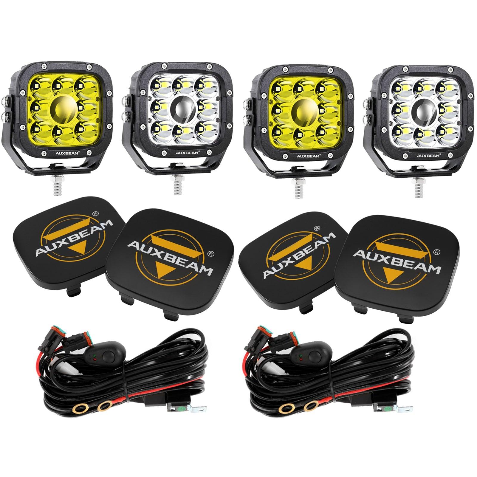 Auxbeam XP-ULTRA Series 5" LED Light Pods – 110W, 11,000LM, White/Amber