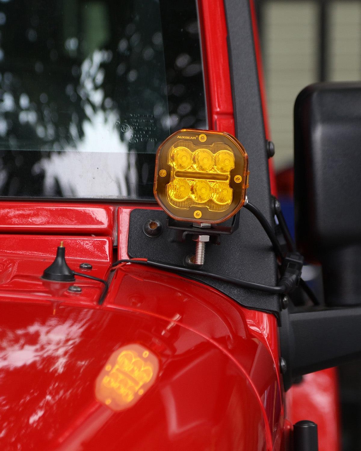 Auxbeam XP-ULTRA Series 3" LED Combo Pod Lights – 84W, White DRL & Amber Turn Signal