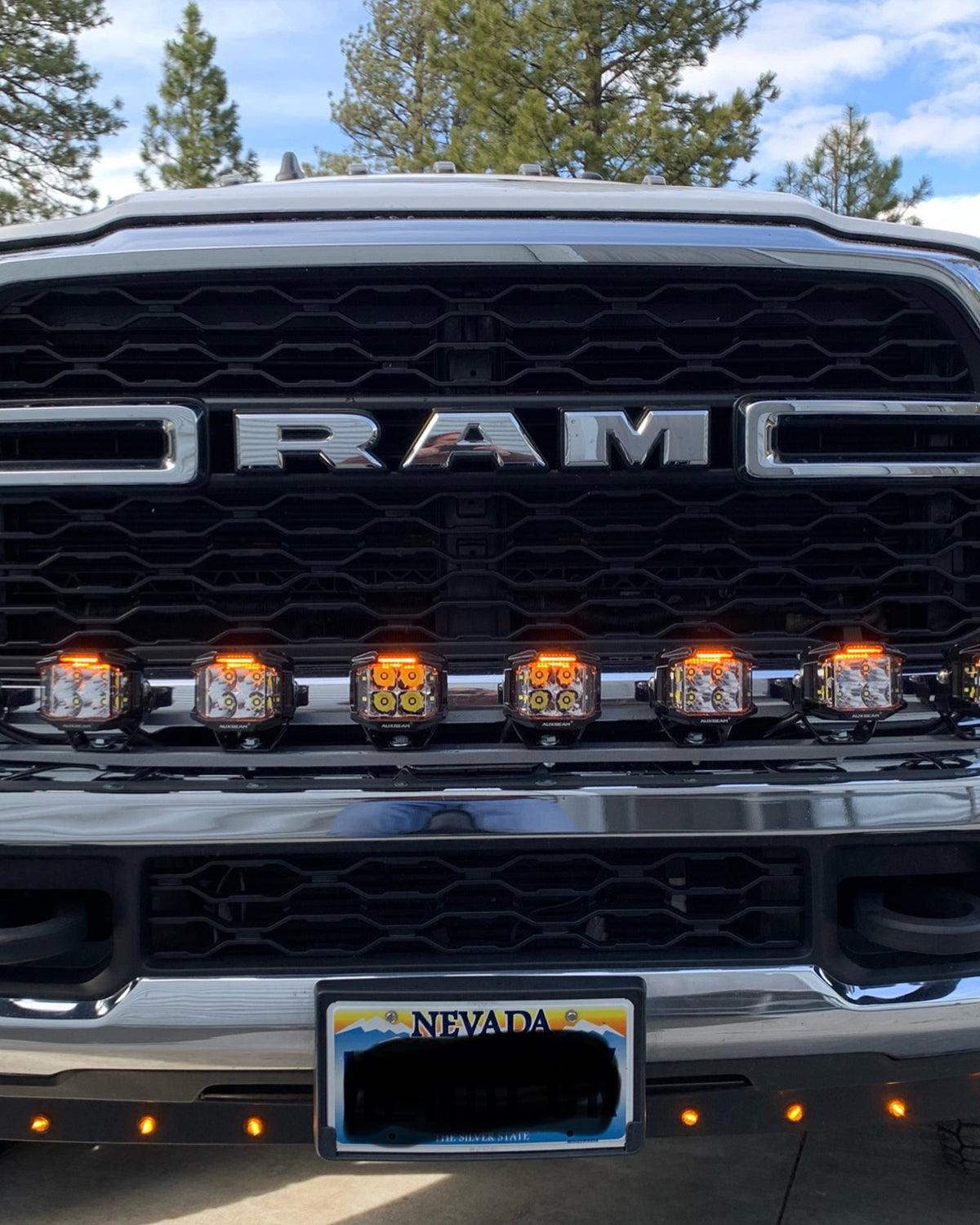 Auxbeam V-MAX Series 4" LED Pod Lights – 92W, 8,960LM, Spot Beam, Amber DRL
